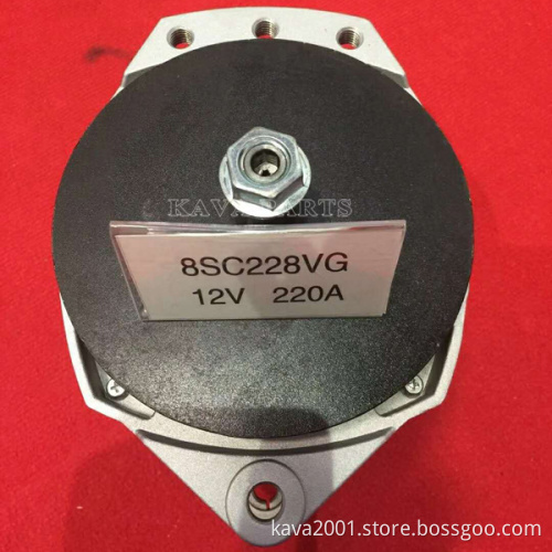 12V 220A Alternator For Case New Holland 8SC2282V 8SC2282VG 87592254